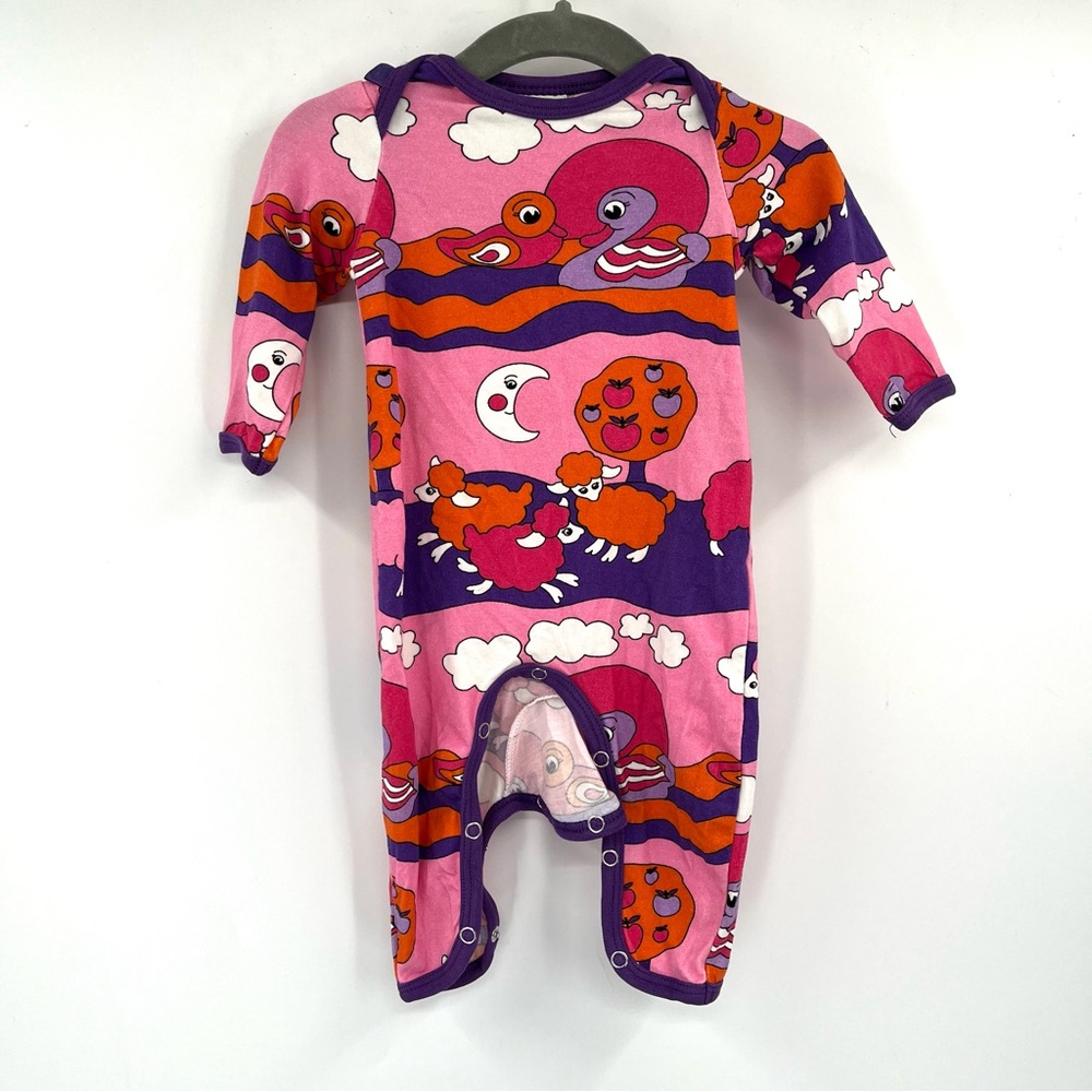 SMAFOLK Danish Design Scandi Jumper Onesie Organic Cotton 56 0-3 Months Pink Red